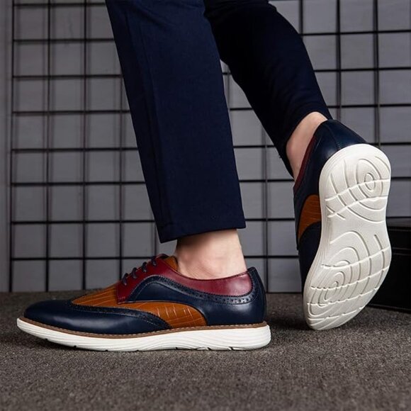 NEW! Men\'s Oxford Shoes, Dress Shoes Lace-up Wingtip Brogue Shoe